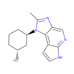 Cc1nc2cnc3[nH]ccc3c2n1[C@@H]1CCC[C@@H](O)C1 ZINC000095576199