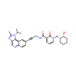 Cc1nc2cnc3ccc(C#CCNC(=O)c4cccn(C[C@H]5CCCC[C@H]5O)c4=O)cc3c2n1C(C)C ZINC000169710241