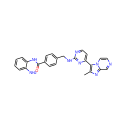 Cc1nc2cnccn2c1-c1ccnc(NCc2ccc(C(=O)Nc3ccccc3N)cc2)n1 ZINC000095596735