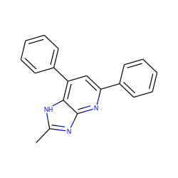 Cc1nc2nc(-c3ccccc3)cc(-c3ccccc3)c2[nH]1 ZINC000028603964