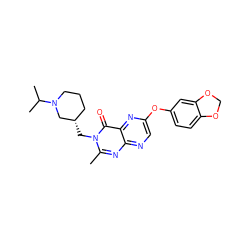 Cc1nc2ncc(Oc3ccc4c(c3)OCO4)nc2c(=O)n1C[C@H]1CCCN(C(C)C)C1 ZINC000073310696