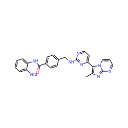 Cc1nc2ncccn2c1-c1ccnc(NCc2ccc(C(=O)Nc3ccccc3N)cc2)n1 ZINC000095597688