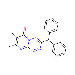 Cc1nc2nnc(C(c3ccccc3)c3ccccc3)nn2c(=O)c1C ZINC000013553594