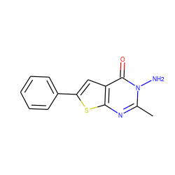 Cc1nc2sc(-c3ccccc3)cc2c(=O)n1N ZINC000000351210