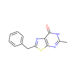 Cc1nc2sc(Cc3ccccc3)nc2c(=O)[nH]1 ZINC000299864211