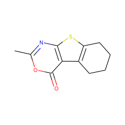 Cc1nc2sc3c(c2c(=O)o1)CCCC3 ZINC000000040339