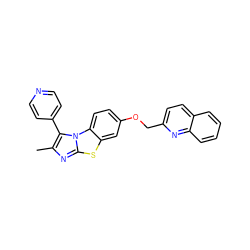 Cc1nc2sc3cc(OCc4ccc5ccccc5n4)ccc3n2c1-c1ccncc1 ZINC000103244707