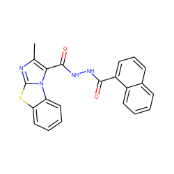 Cc1nc2sc3ccccc3n2c1C(=O)NNC(=O)c1cccc2ccccc12 ZINC000653802160