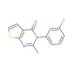 Cc1nc2sccc2c(=O)n1-c1cccc(Cl)c1 ZINC000000480854