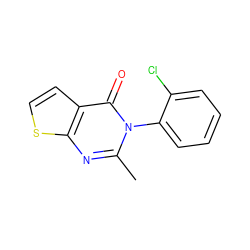 Cc1nc2sccc2c(=O)n1-c1ccccc1Cl ZINC000000480853