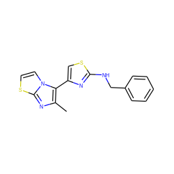 Cc1nc2sccn2c1-c1csc(NCc2ccccc2)n1 ZINC000000307535