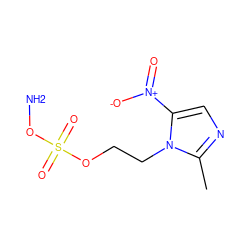 Cc1ncc([N+](=O)[O-])n1CCOS(=O)(=O)ON ZINC000261190566