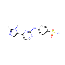 Cc1ncc(-c2ccnc(Nc3ccc(S(N)(=O)=O)cc3)n2)n1C ZINC000040413652