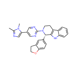 Cc1ncc(-c2cnc(N3CCc4c([nH]c5ccccc45)[C@@H]3c3ccc4c(c3)CCO4)nc2)n1C ZINC000013487984