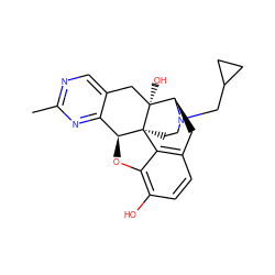 Cc1ncc2c(n1)[C@@H]1Oc3c(O)ccc4c3[C@@]13CCN(CC1CC1)[C@H](C4)[C@]3(O)C2 ZINC000013800210