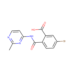 Cc1nccc(NC(=O)c2ccc(Br)cc2C(=O)O)n1 ZINC000103233793