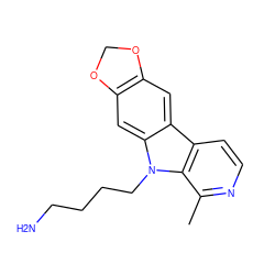 Cc1nccc2c3cc4c(cc3n(CCCCN)c12)OCO4 ZINC000084602651