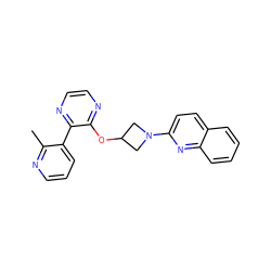 Cc1ncccc1-c1nccnc1OC1CN(c2ccc3ccccc3n2)C1 ZINC000096168817