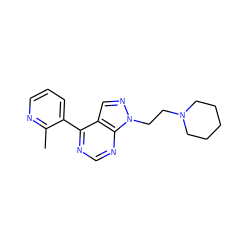 Cc1ncccc1-c1ncnc2c1cnn2CCN1CCCCC1 ZINC000207156423