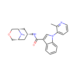 Cc1ncccc1-n1cc(C(=O)N[C@H]2C[C@H]3COC[C@@H](C2)N3C)c2ccccc21 ZINC001772602090