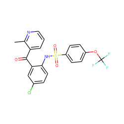 Cc1ncccc1C(=O)c1cc(Cl)ccc1NS(=O)(=O)c1ccc(OC(F)(F)F)cc1 ZINC000113627620