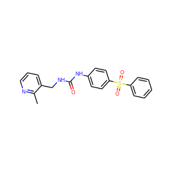 Cc1ncccc1CNC(=O)Nc1ccc(S(=O)(=O)c2ccccc2)cc1 ZINC000096271706