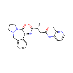 Cc1ncccc1NC(=O)C[C@@H](C)C(=O)N[C@@H]1C(=O)N2CCCN2Cc2ccccc21 ZINC001772581222