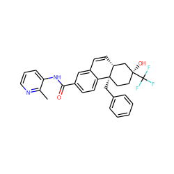 Cc1ncccc1NC(=O)c1ccc2c(c1)C=C[C@@H]1C[C@@](O)(C(F)(F)F)CC[C@@]21Cc1ccccc1 ZINC000169710322