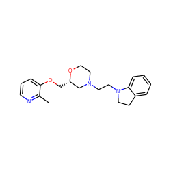 Cc1ncccc1OC[C@H]1CN(CCN2CCc3ccccc32)CCO1 ZINC000205512722