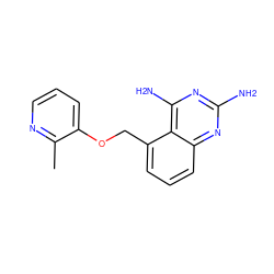 Cc1ncccc1OCc1cccc2nc(N)nc(N)c12 ZINC001772628599