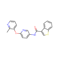 Cc1ncccc1Oc1ccc(NC(=O)c2csc3ccccc23)cn1 ZINC000040394859