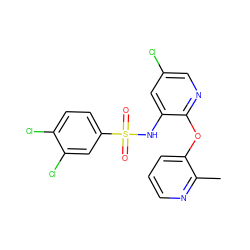 Cc1ncccc1Oc1ncc(Cl)cc1NS(=O)(=O)c1ccc(Cl)c(Cl)c1 ZINC000053243622