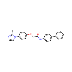 Cc1nccn1-c1ccc(OCC(=O)Nc2ccc(-c3ccccc3)cc2)cc1 ZINC000221199397