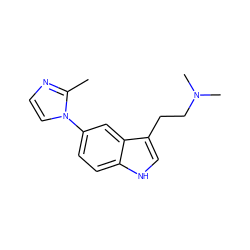 Cc1nccn1-c1ccc2[nH]cc(CCN(C)C)c2c1 ZINC000013741365