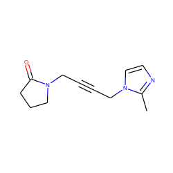 Cc1nccn1CC#CCN1CCCC1=O ZINC000013823260