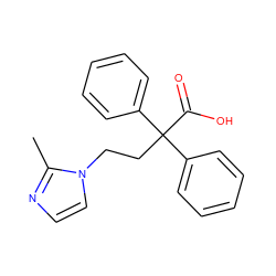 Cc1nccn1CCC(C(=O)O)(c1ccccc1)c1ccccc1 ZINC000026280744