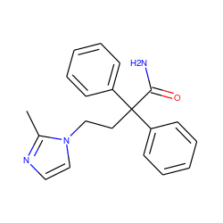 Cc1nccn1CCC(C(N)=O)(c1ccccc1)c1ccccc1 ZINC000000007368