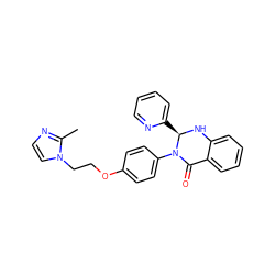 Cc1nccn1CCOc1ccc(N2C(=O)c3ccccc3N[C@@H]2c2ccccn2)cc1 ZINC001772642756