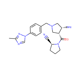 Cc1ncn(-c2ccc(CN3C[C@H](N)[C@H](C(=O)N4CCC[C@H]4C#N)C3)cc2)n1 ZINC000028955098