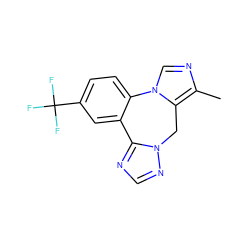 Cc1ncn2c1Cn1ncnc1-c1cc(C(F)(F)F)ccc1-2 ZINC000049563425