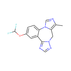 Cc1ncn2c1Cn1ncnc1-c1cc(OC(F)F)ccc1-2 ZINC000049018149