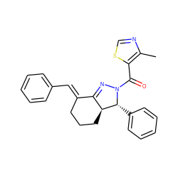 Cc1ncsc1C(=O)N1N=C2/C(=C/c3ccccc3)CCC[C@@H]2[C@H]1c1ccccc1 ZINC000001015905