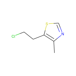 Cc1ncsc1CCCl ZINC000000001192