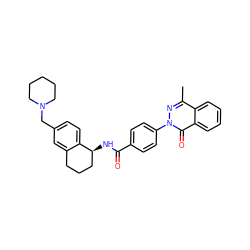 Cc1nn(-c2ccc(C(=O)N[C@H]3CCCc4cc(CN5CCCCC5)ccc43)cc2)c(=O)c2ccccc12 ZINC000073223990