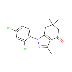 Cc1nn(-c2ccc(Cl)cc2Cl)c2c1C(=O)CC(C)(C)C2 ZINC000000111558