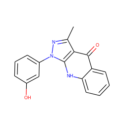 Cc1nn(-c2cccc(O)c2)c2[nH]c3ccccc3c(=O)c12 ZINC000012405814