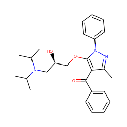 Cc1nn(-c2ccccc2)c(OC[C@H](O)CN(C(C)C)C(C)C)c1C(=O)c1ccccc1 ZINC000013555935