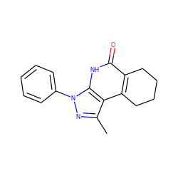 Cc1nn(-c2ccccc2)c2[nH]c(=O)c3c(c12)CCCC3 ZINC000040974134