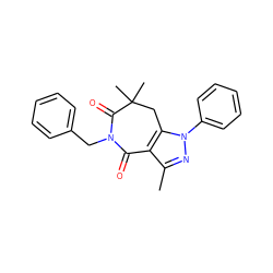 Cc1nn(-c2ccccc2)c2c1C(=O)N(Cc1ccccc1)C(=O)C(C)(C)C2 ZINC000002273638