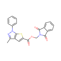 Cc1nn(-c2ccccc2)c2sc(C(=O)OCN3C(=O)c4ccccc4C3=O)cc12 ZINC000001138935